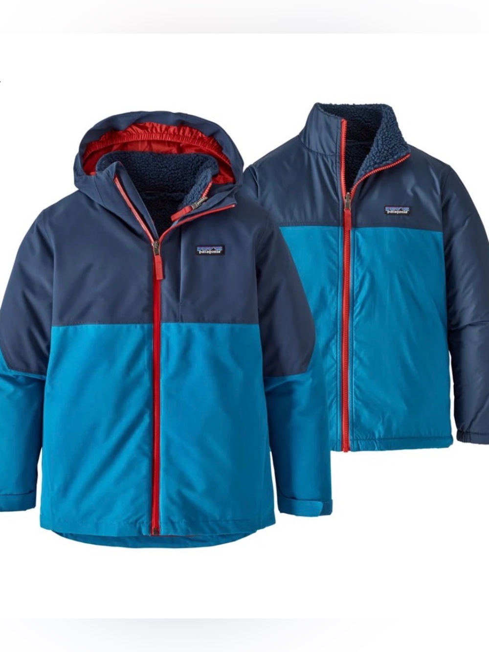 Patagonia Boys Jacket Boys' 4-in-1 Everyday Jacket Medium Size 10 Blue
